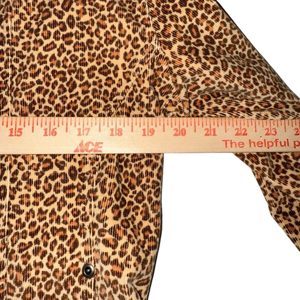 Quiet Luxury Safari Chic Leopard Print Jacket Animal Print Layering Piece Size S